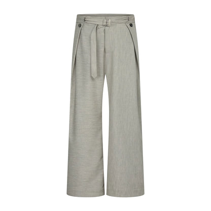 Architectural Pleated Wide-Leg Trousers