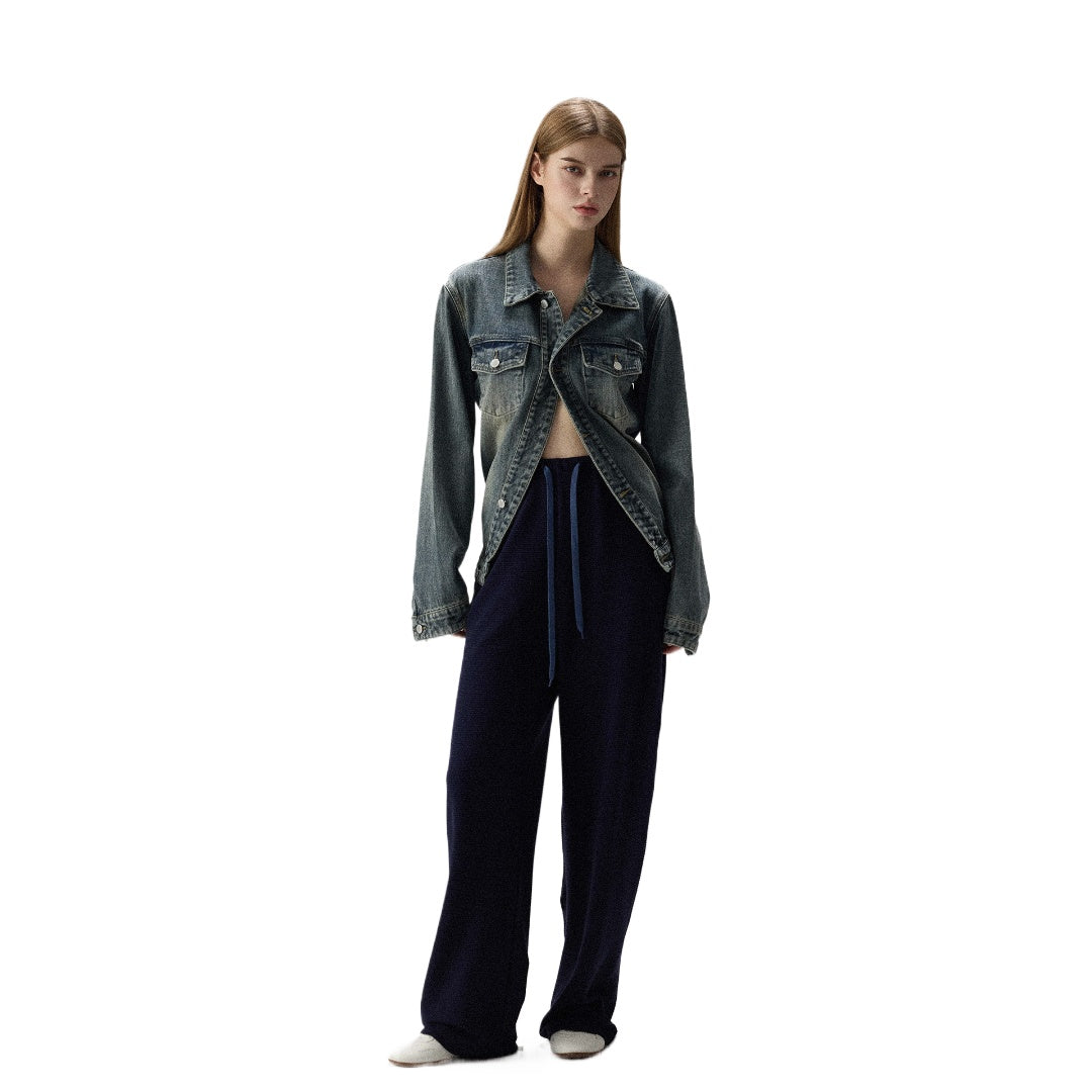 Retro High Waist Wide Leg Sweatpants