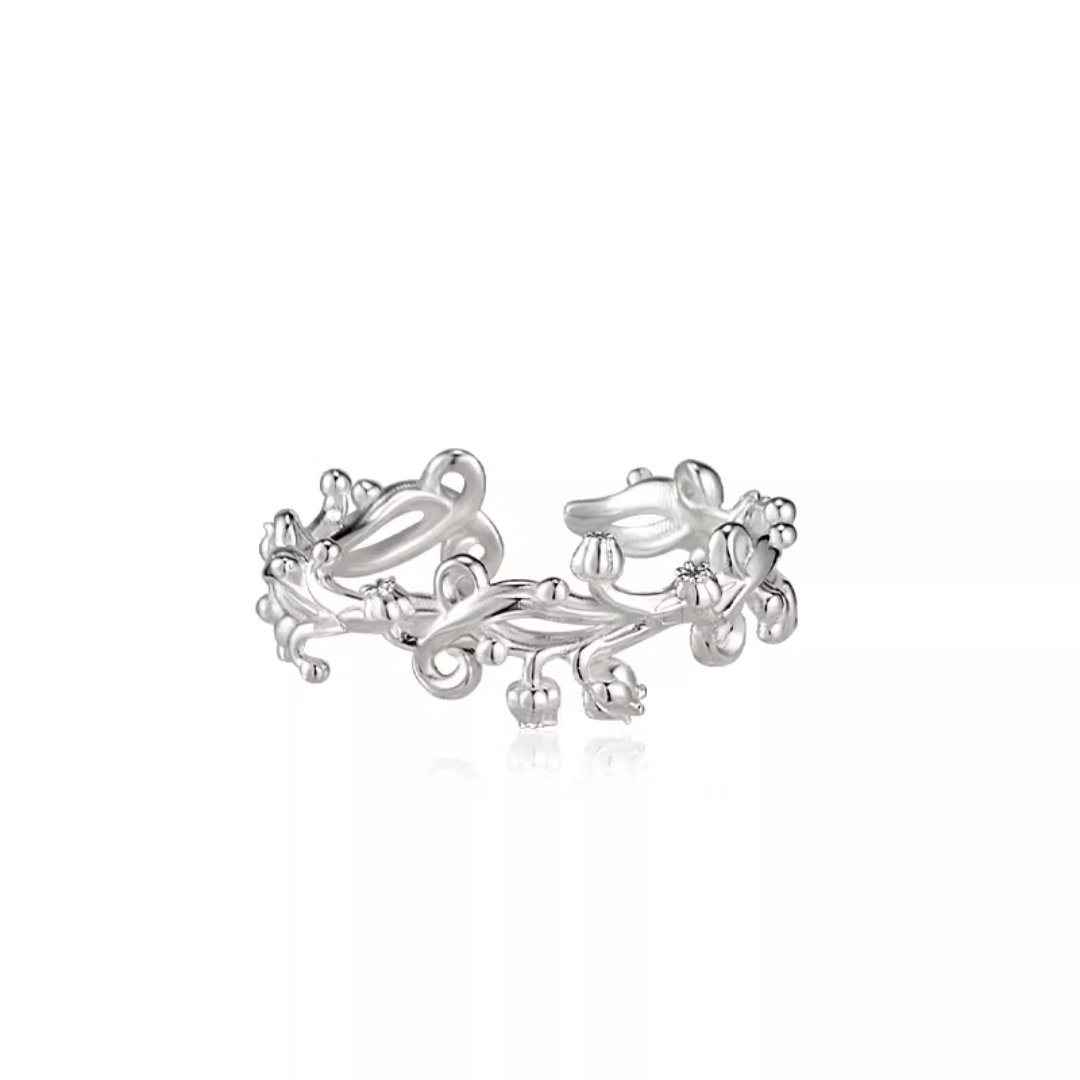 Retro Vine Narrow Ring & Wide Vine Ring