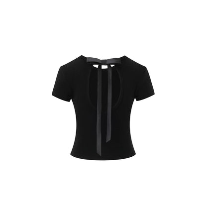 Backless Bow Knot Crop Top