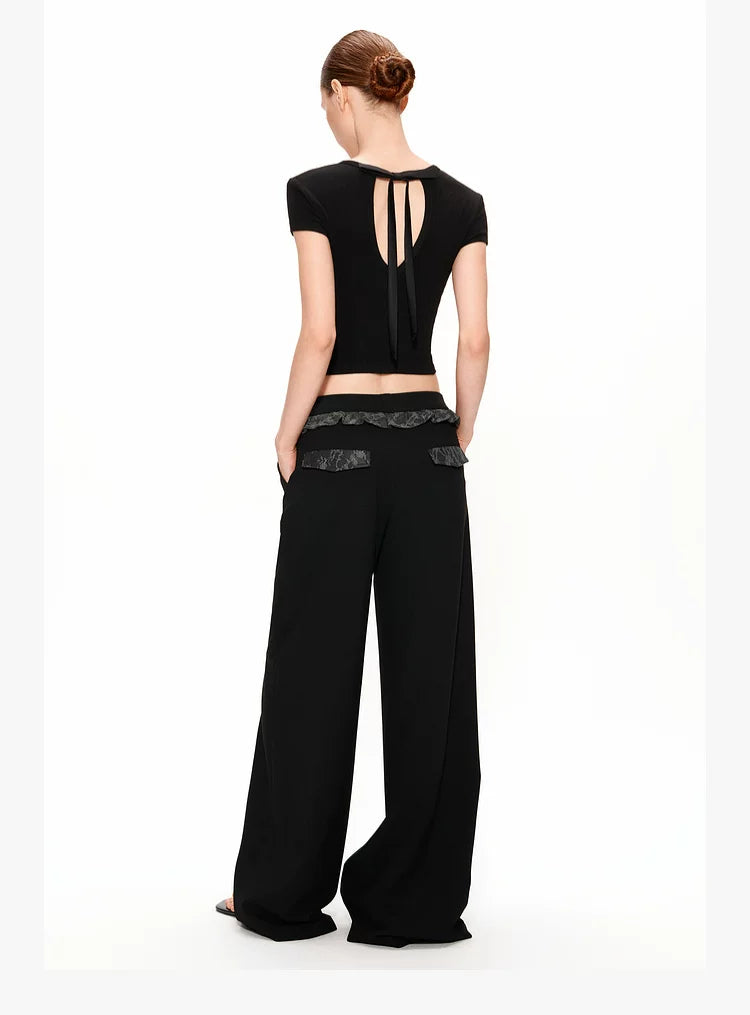 Backless Bow Knot Crop Top