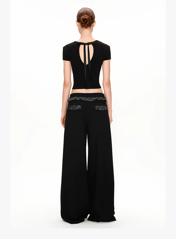 Backless Bow Knot Crop Top