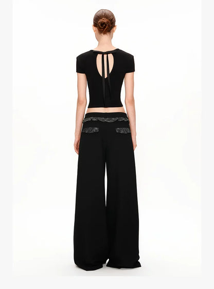 Backless Bow Knot Crop Top
