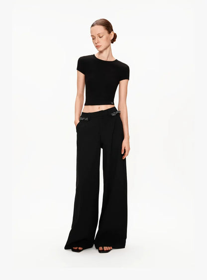Backless Bow Knot Crop Top