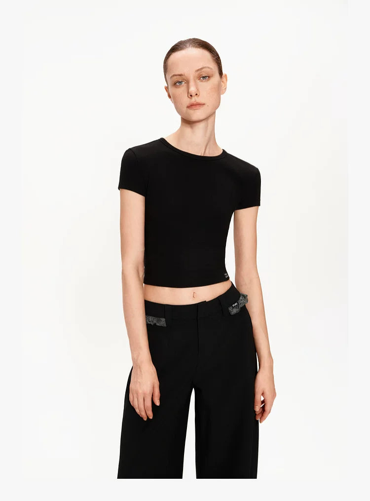 Backless Bow Knot Crop Top