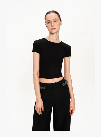 Backless Bow Knot Crop Top