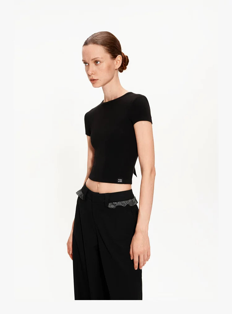 Backless Bow Knot Crop Top