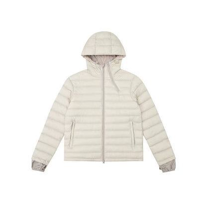 Beige ultra-light down jacket