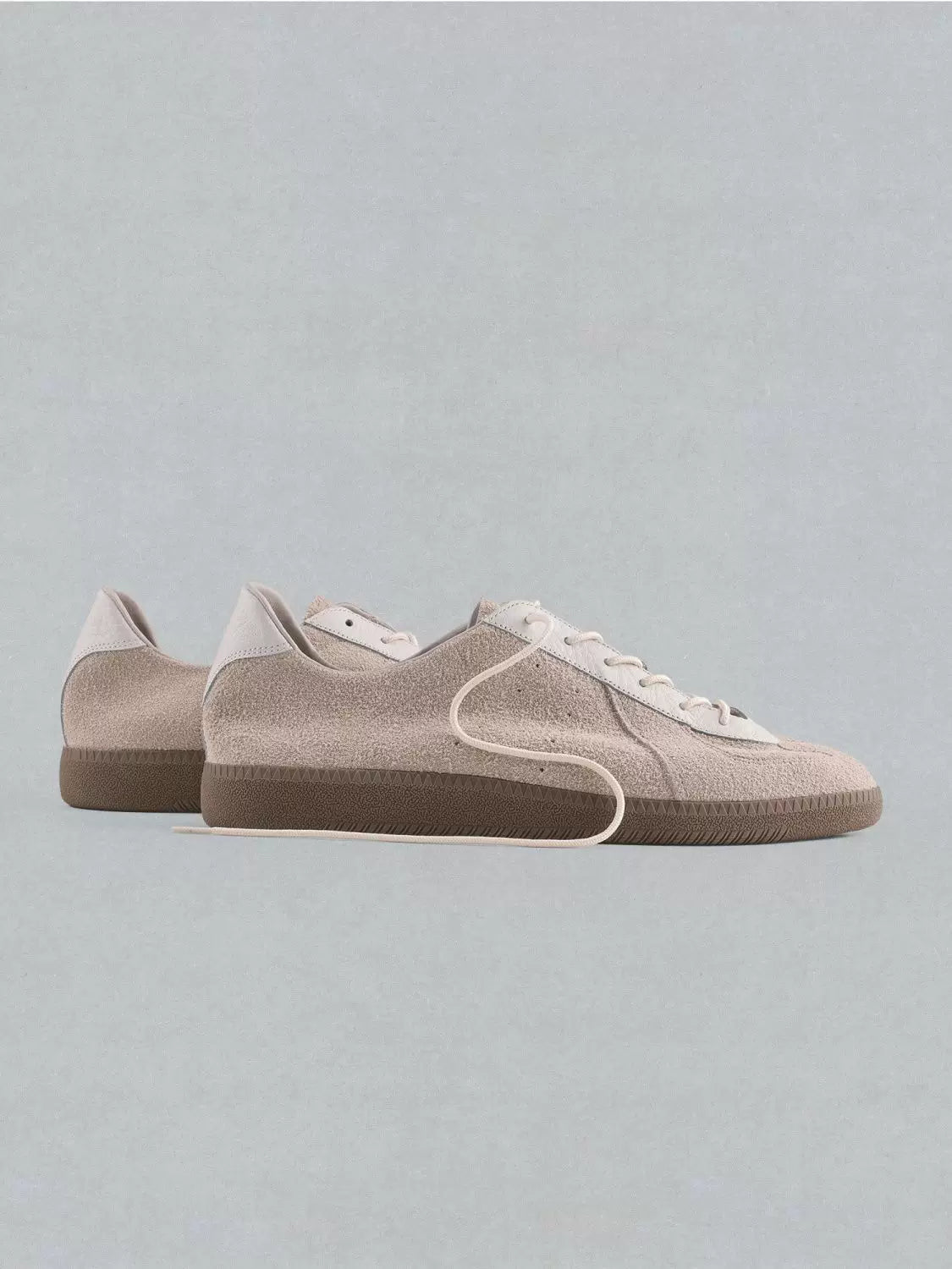 Beige Vintage German Sneakers, side view