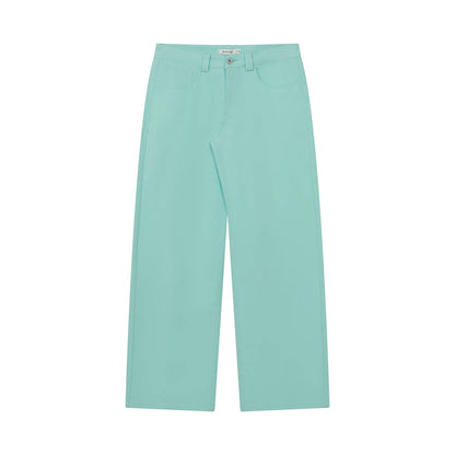 Black Horse Print Mid-Low Rise Straight-Leg Pants