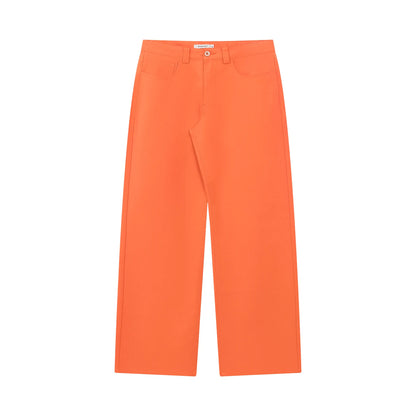 Black Horse Print Mid-Low Rise Straight-Leg Pants