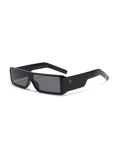 Lunettes de soleil visière rectangulaires noires