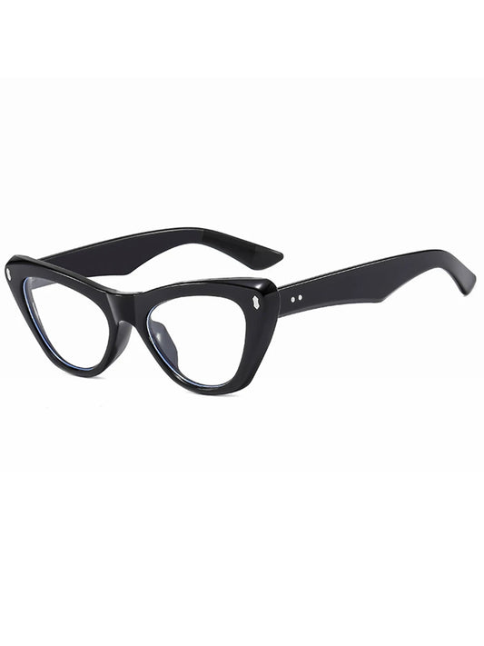Black Triangular Cat-Eye Glasses