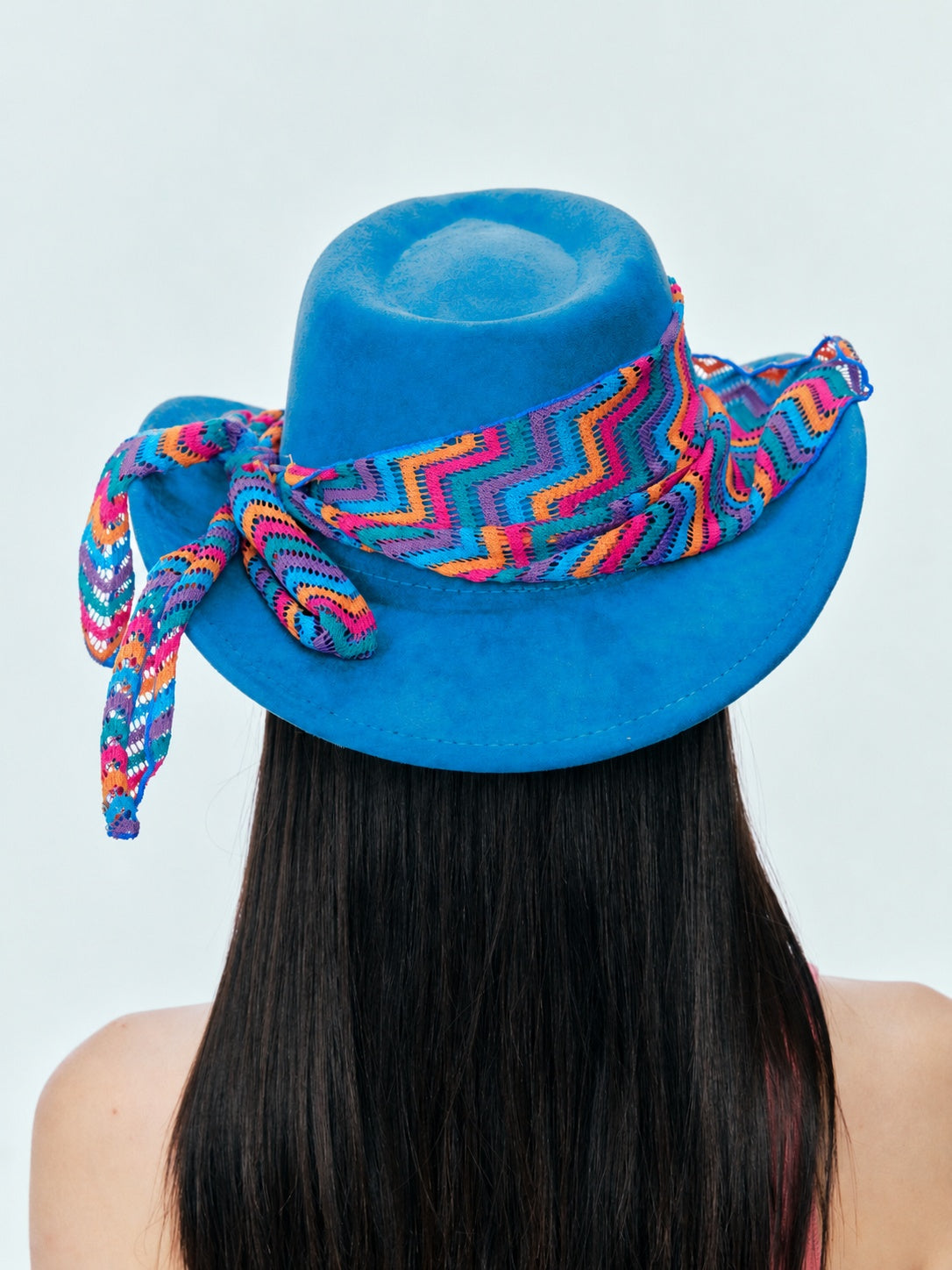 Blue Embroidered Western Hat product view