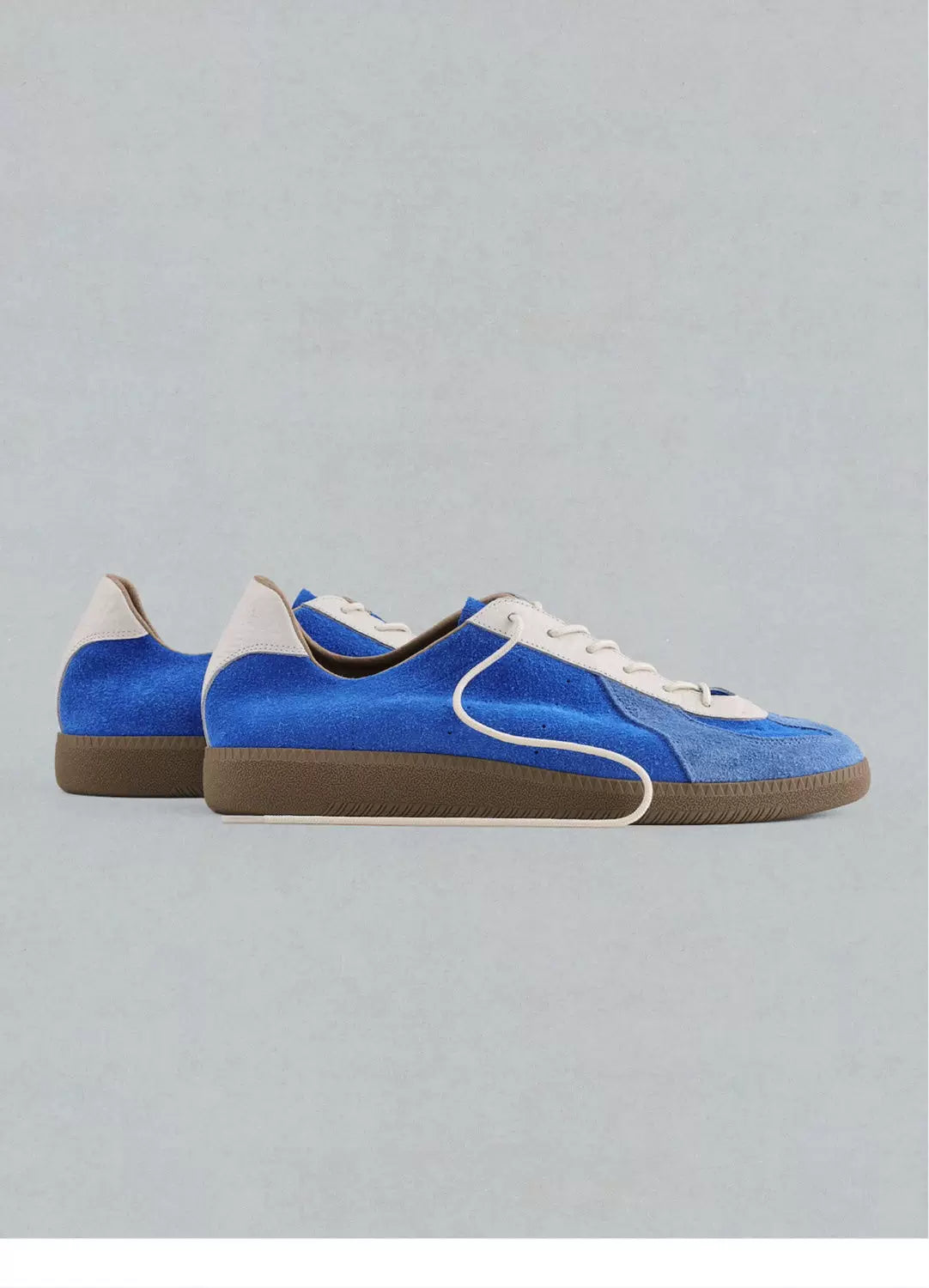 Blue Vintage German Sneakers, side view