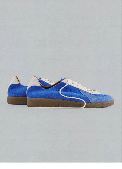 Blue Vintage German Sneakers, side view