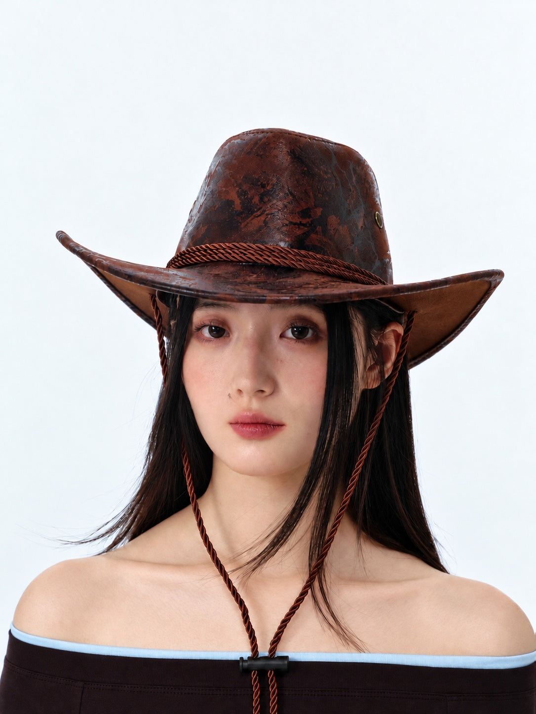 Brown Distressed Western Hat product view