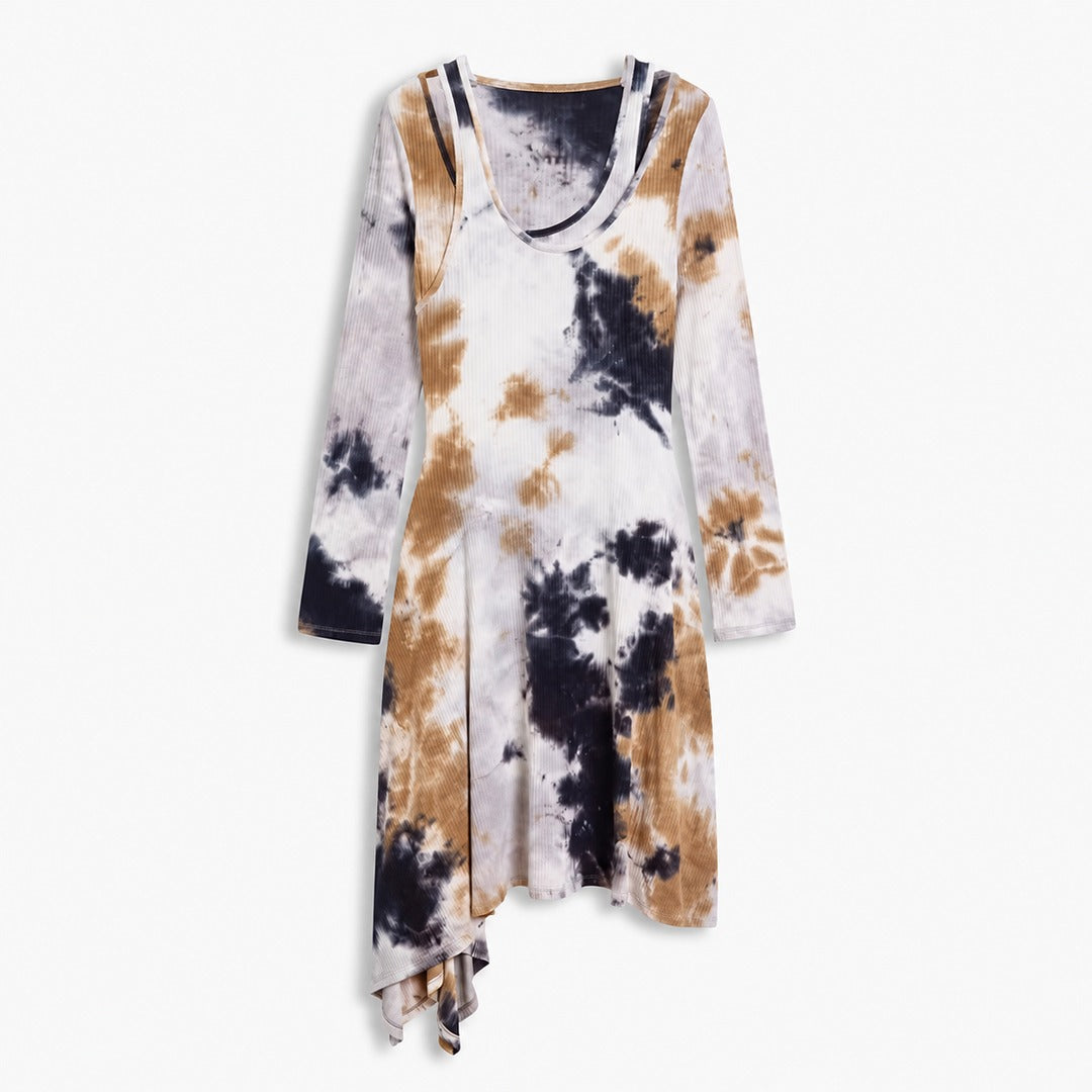 Hand-Dyed Mottled Maxi Dress - view 4