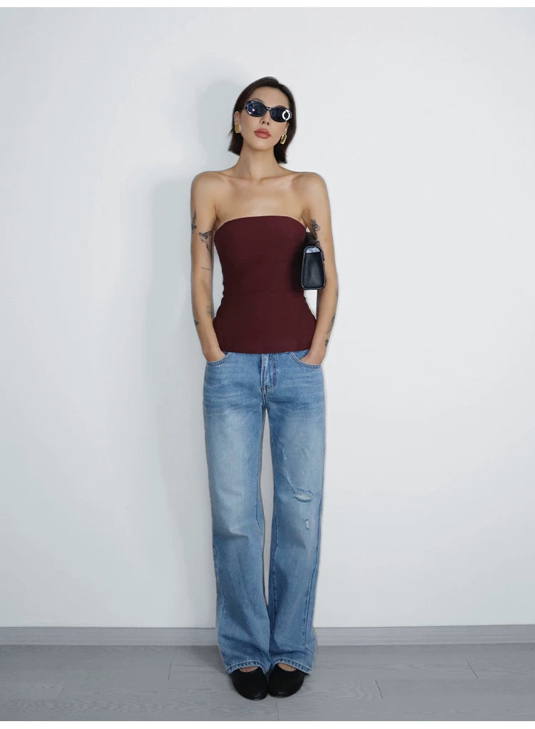 Casual  Straight Leg Jeans