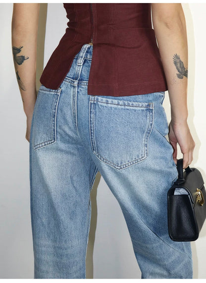 Casual  Straight Leg Jeans