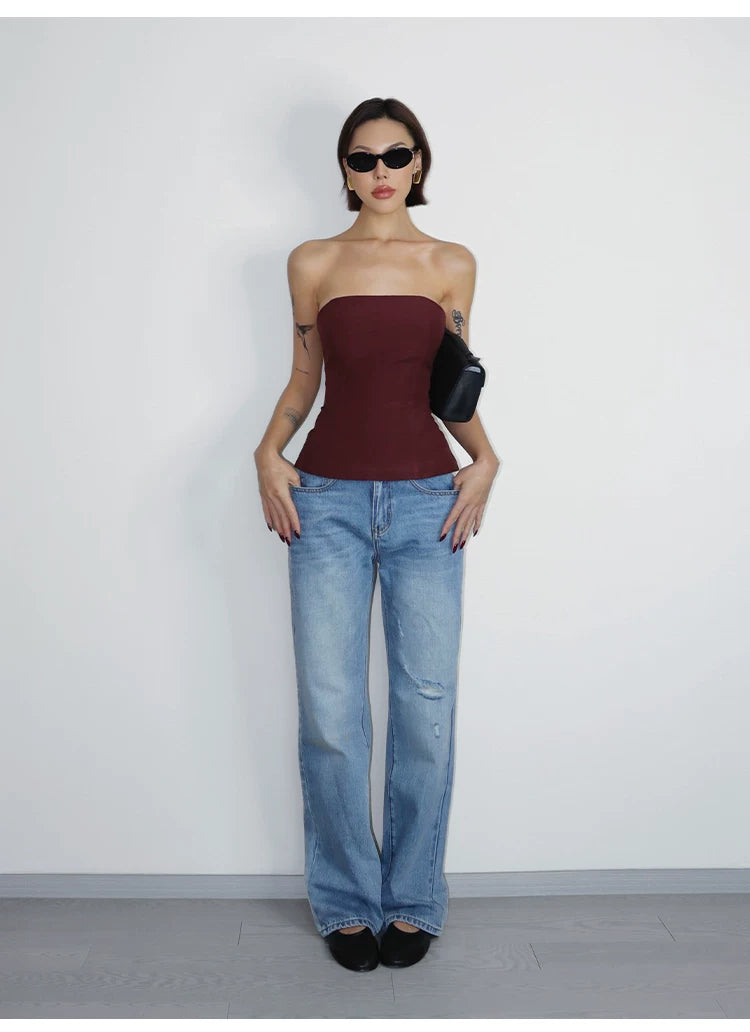 Casual  Straight Leg Jeans