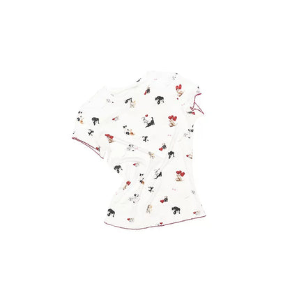 Cat & Dog Print Slim Fit T-Shirt