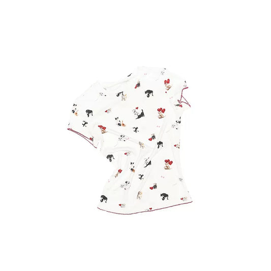 Cat & Dog Print Slim Fit T-Shirt