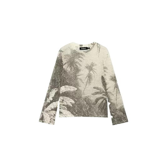 Loose Fit Stretch Rainforest Print T-Shirt