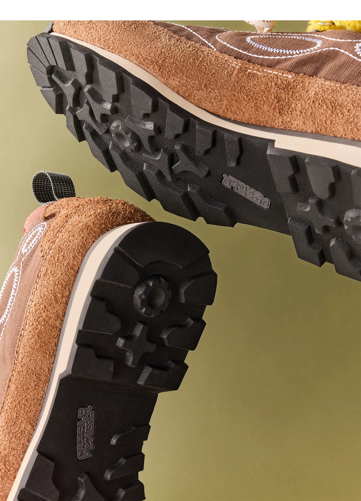 Chestnut Brown Retro Lace-Up Sneakers