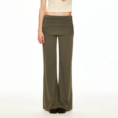 Cloud-Soft Layered Knit Flared Pants