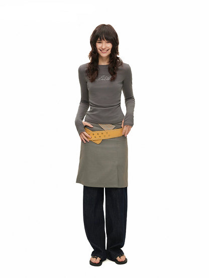 Crystal Letter Ruched Top