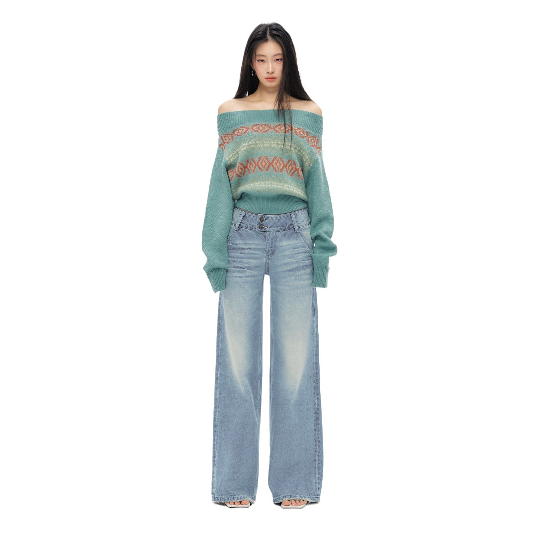 Long Sleeve Off-Shoulder Sweater