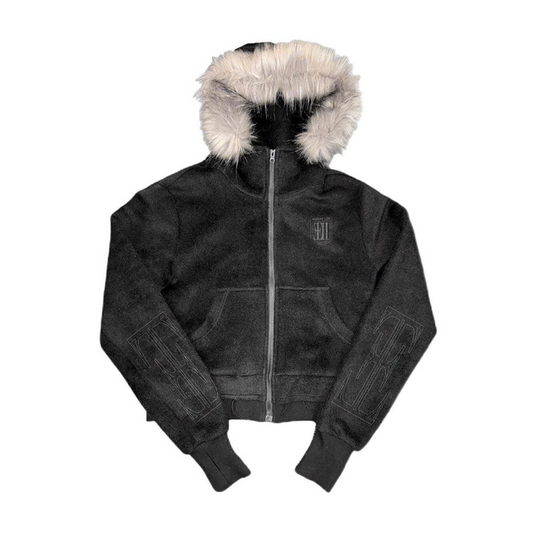 Plush High-Collar Hoodie