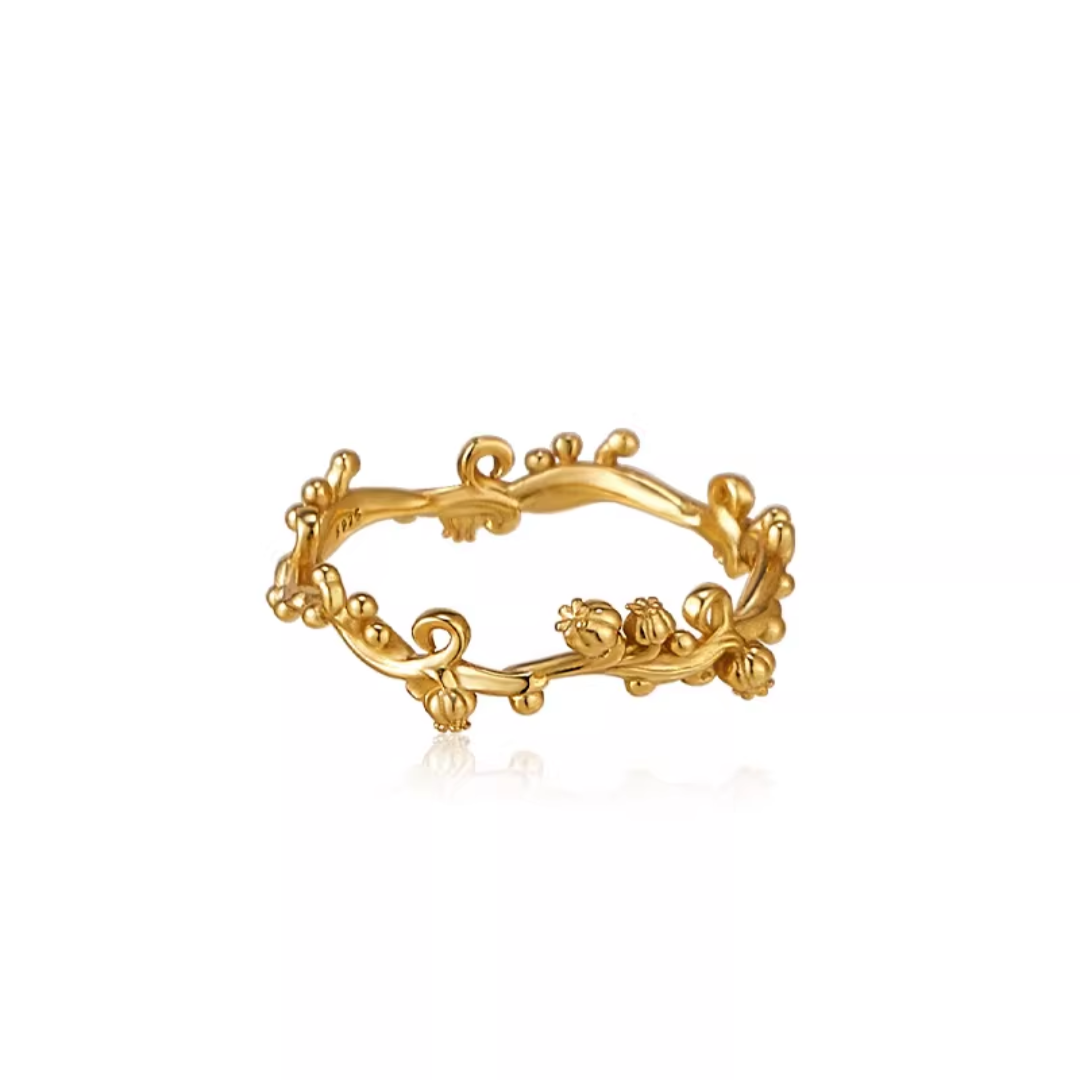Retro Vine Narrow Ring & Wide Vine Ring