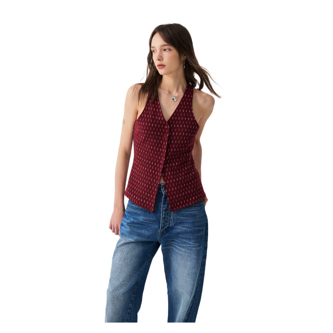 V-Neck Sleeveless Top