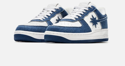 denim-blue meteor shoes pair studio