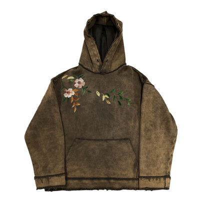 Distressed Vintage Floral Branch Hoodie