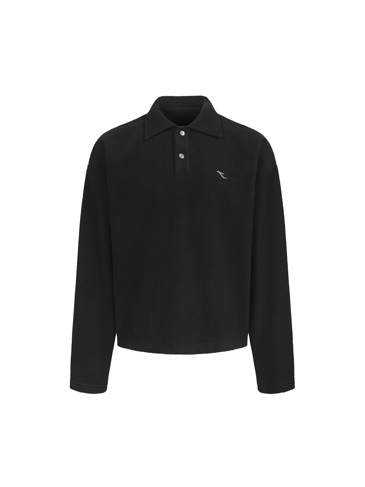 Double-Faced Fleece Polo Pullover