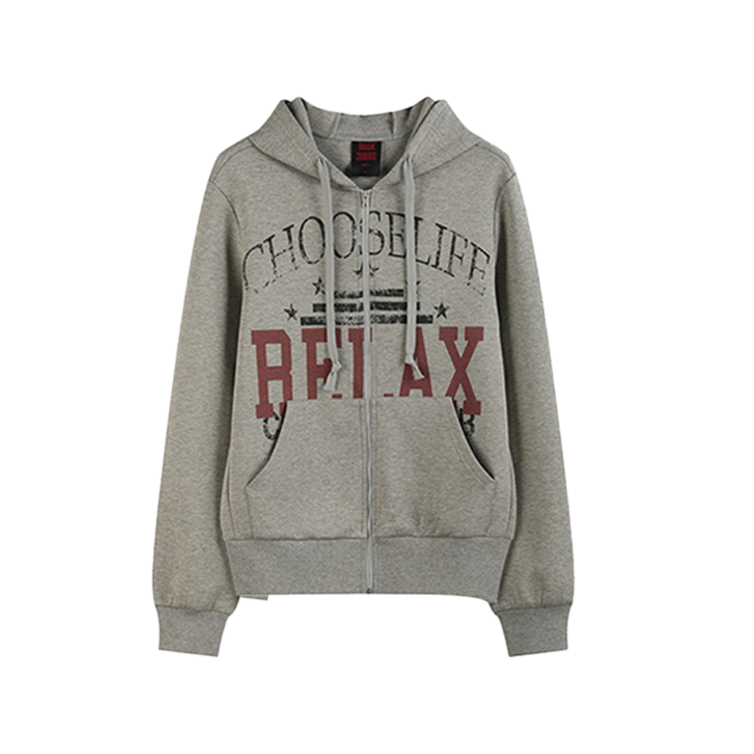 Printed Fitted Hoodie