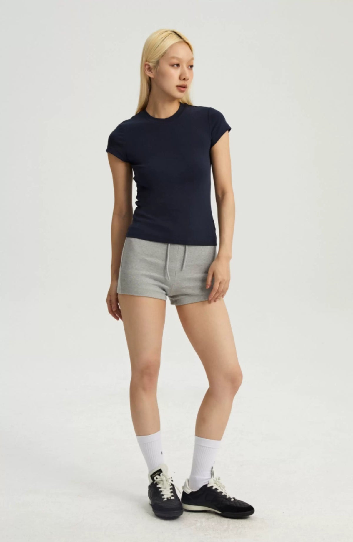 Slim-fit Basic Tee — worn by a model