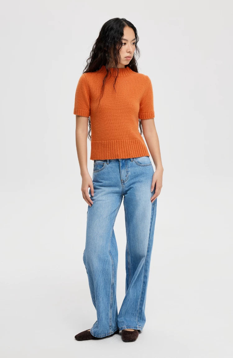 Short-Sleeve Sweater — worn by a model