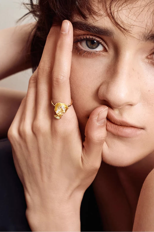 Herkimer Grail Ring — worn by a model