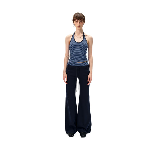 Slim Striped Halter Neck Tank Top