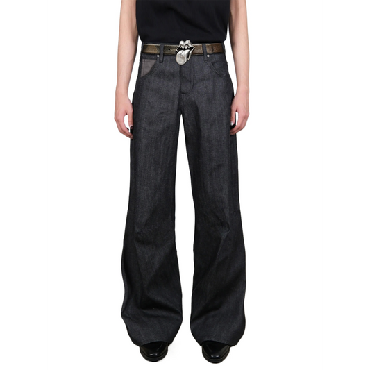 Flared Denim Pants