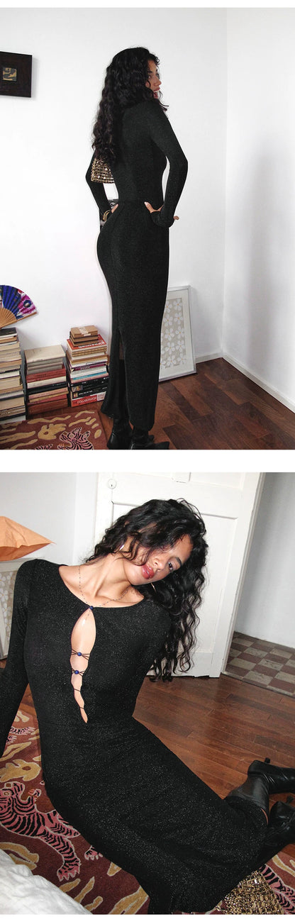 Elegant Sexy Slim Fit Knit Midi Dress