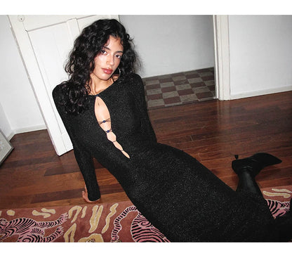 Elegant Sexy Slim Fit Knit Midi Dress