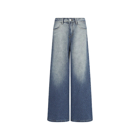Embroidered Gradient Wash Straight-Leg Jeans