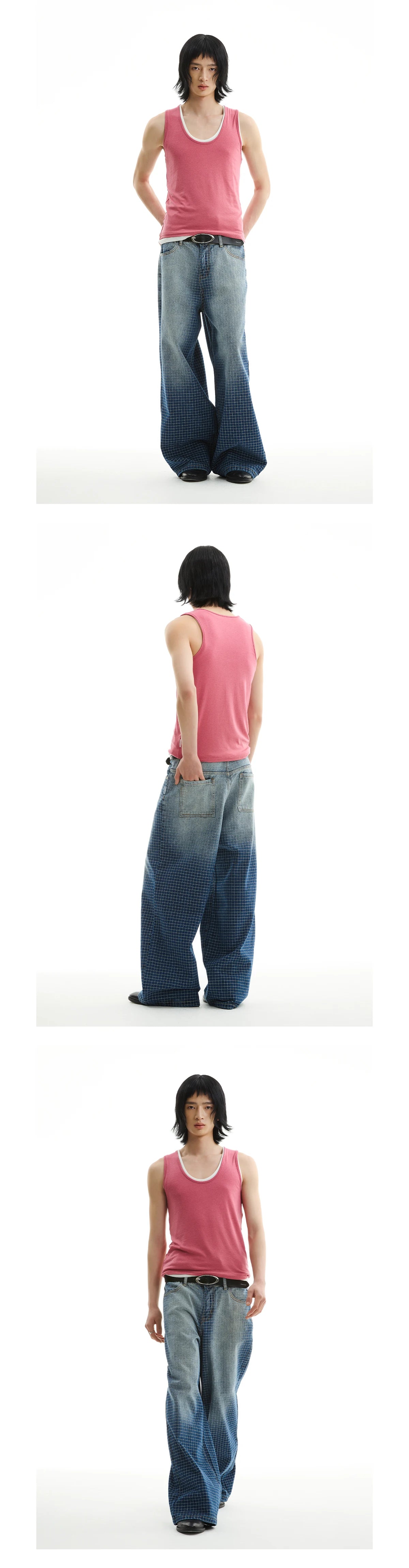 Embroidered Gradient Wash Straight-Leg Jeans