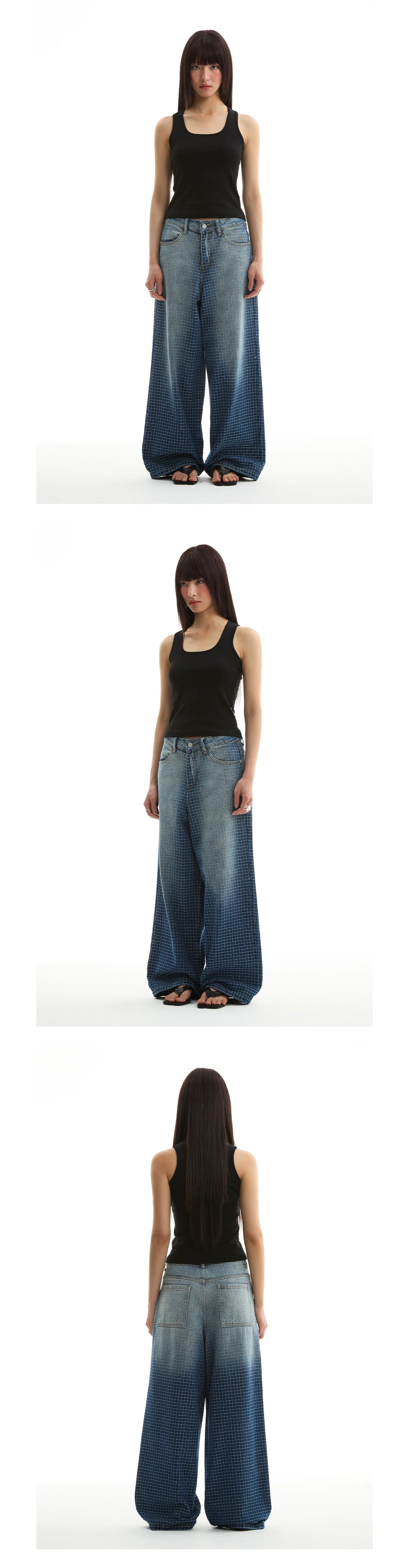 Embroidered Gradient Wash Straight-Leg Jeans