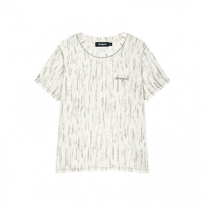 Embroidered Textured Stretch T-Shirt